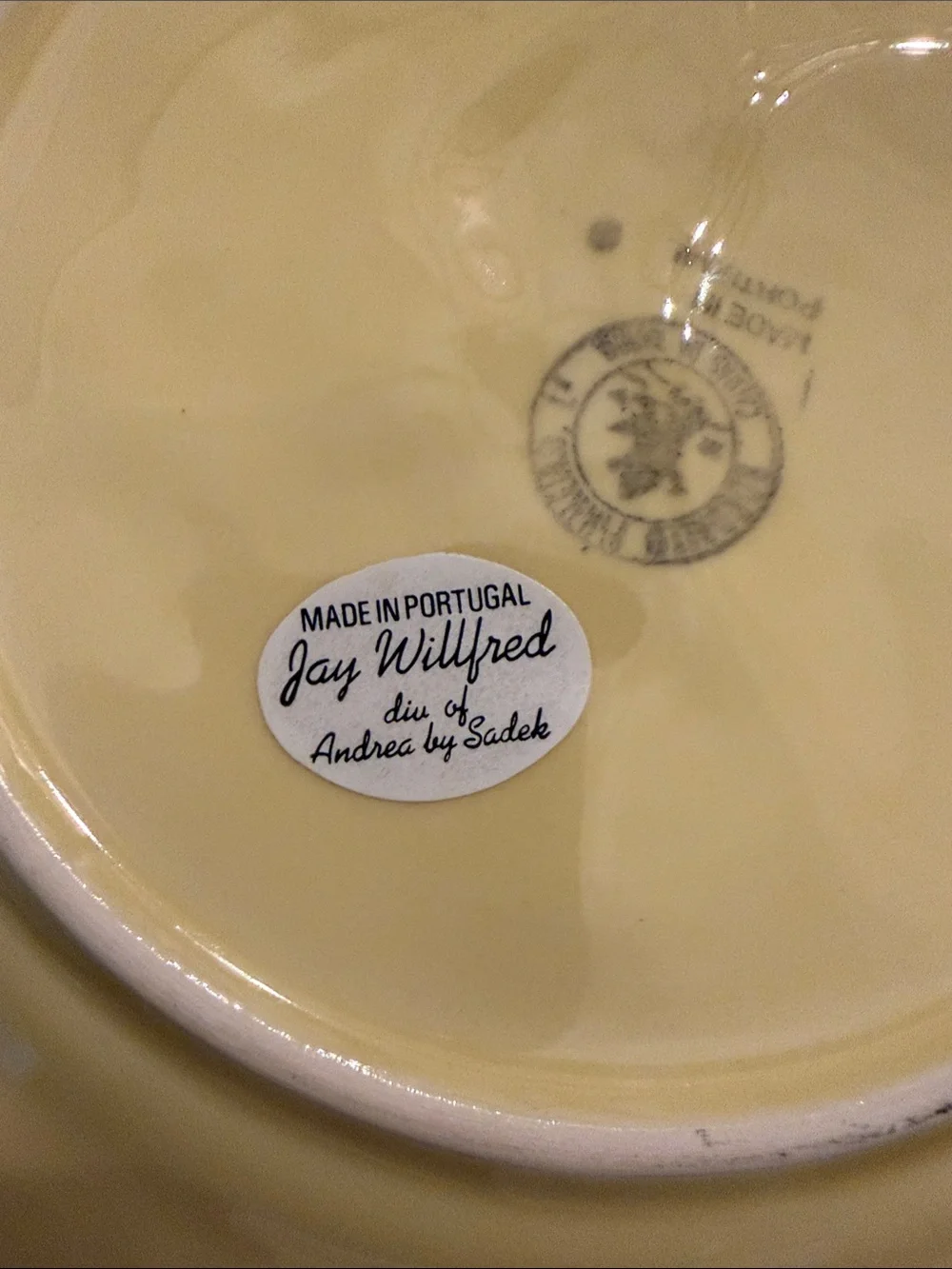 Bordallo Pinheiro Yellow Embossed Ceramic Salad Plates - Set of 4, J. Willfred